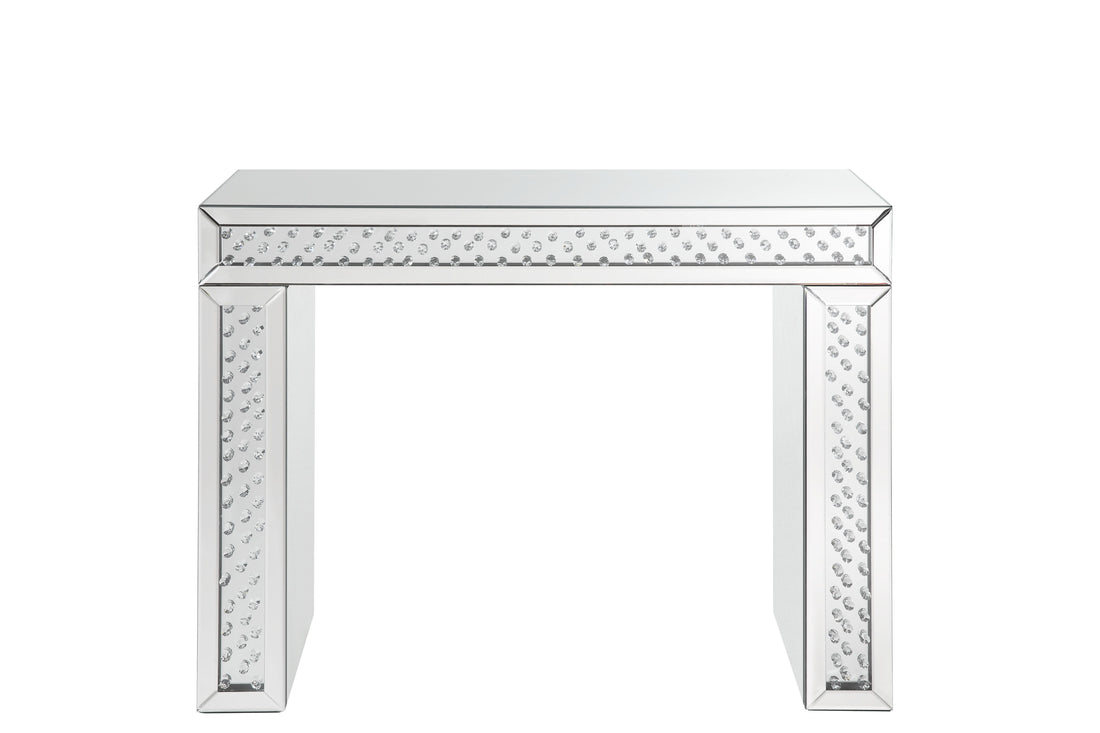 Nysa Mirrored & Faux Crystals Vanity Desk