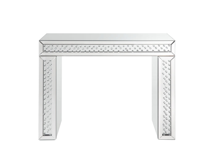 Nysa Mirrored & Faux Crystals Vanity Desk