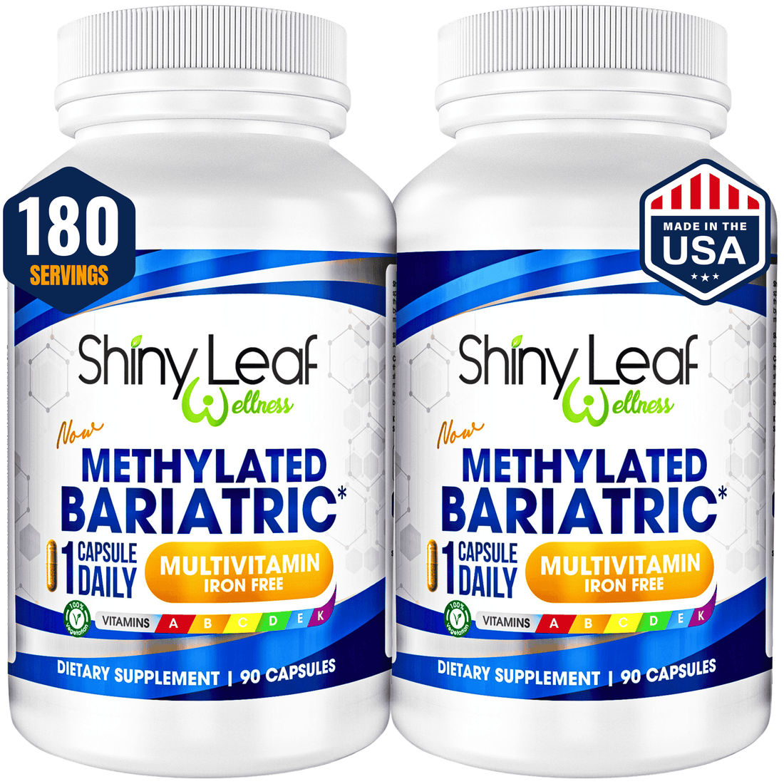 Shiny Leaf Methylated Bariatric Multivitamin Without Iron