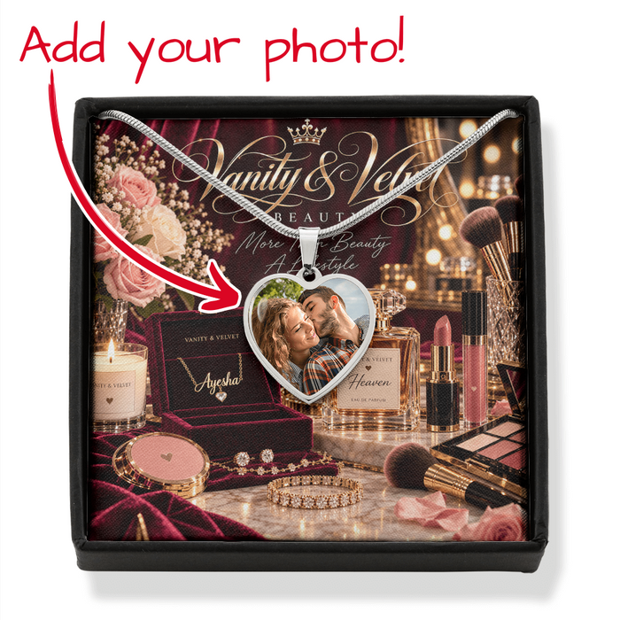 Personalized Photo Heart Necklace